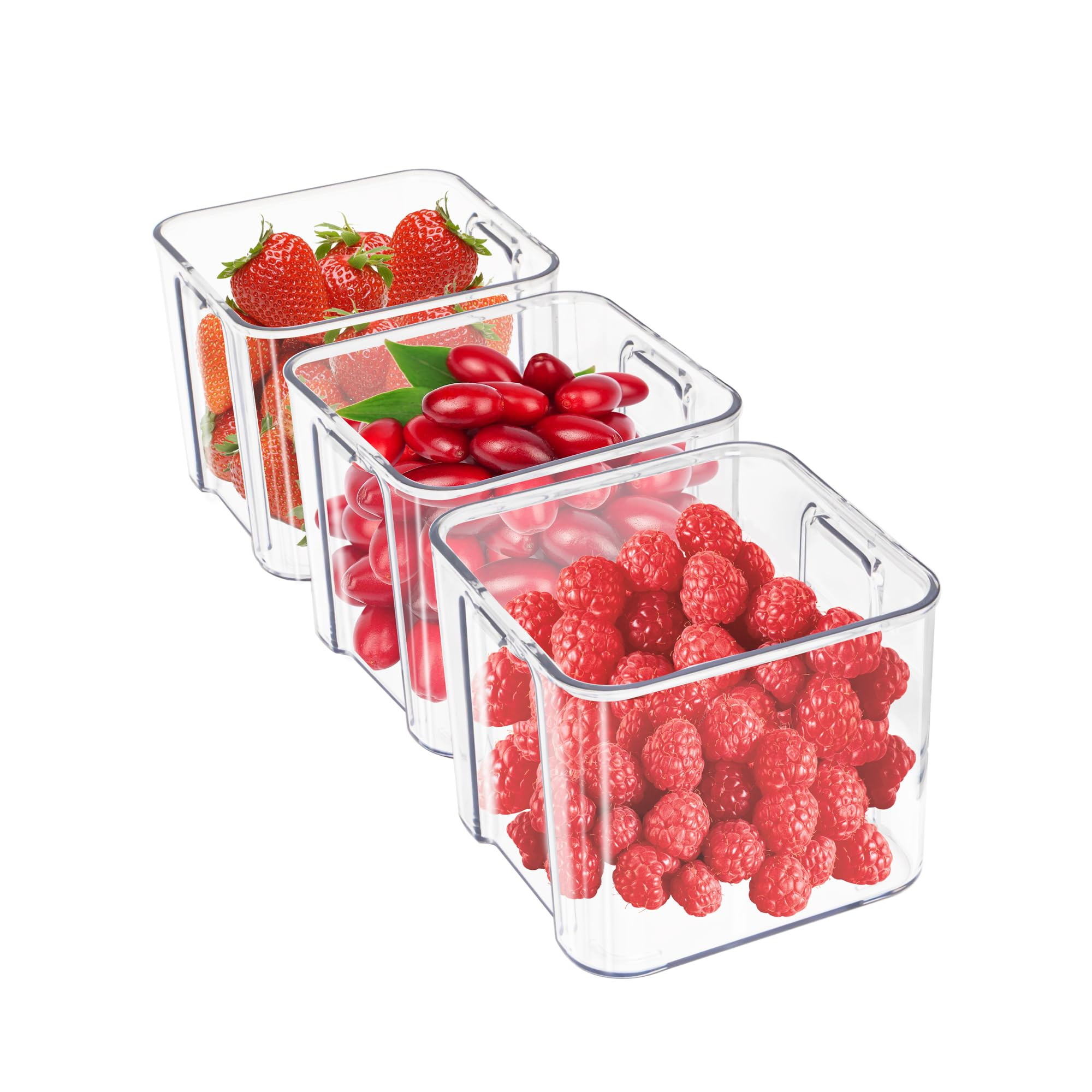 MineSign 3Pack Fridge Organizer Drawer Divider Cube Pull-Out Bins Clear Food Container Refrigerat... | Amazon (US)