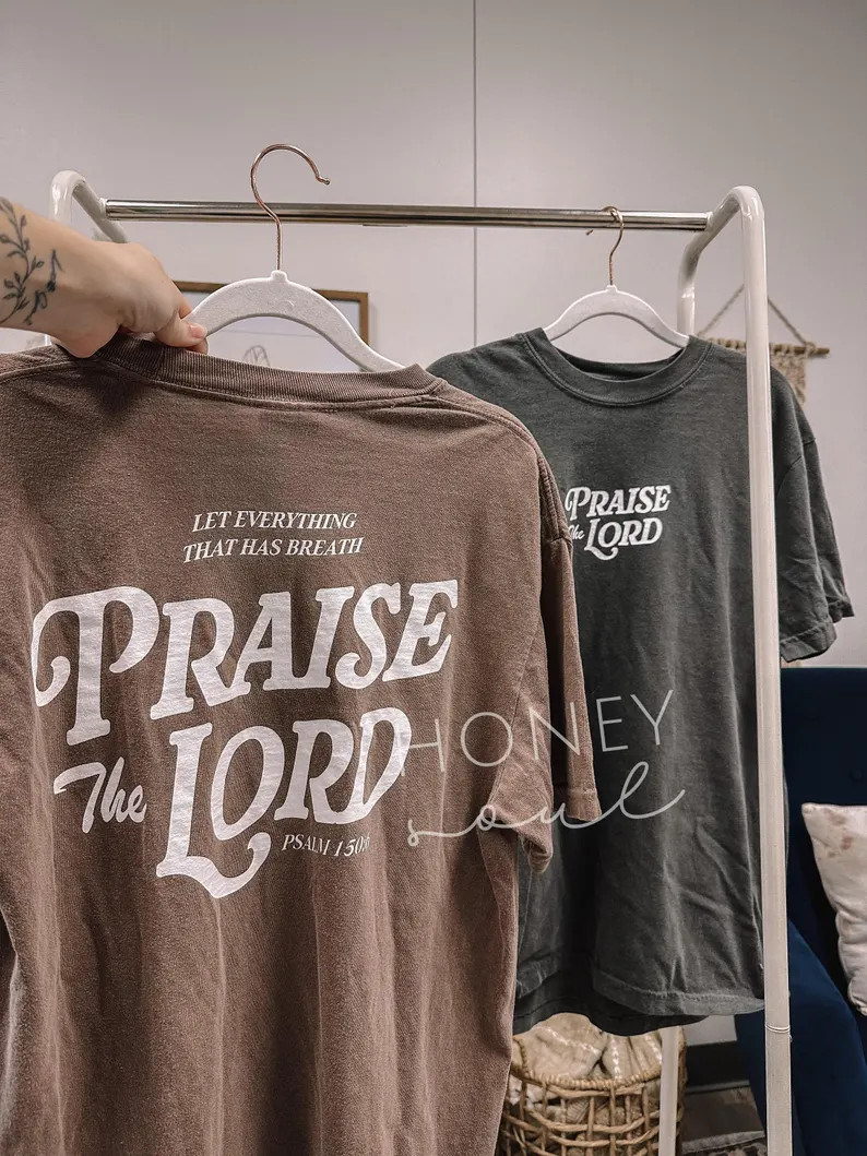 ORIGINAL Let Every Breath Praise the Lord Tee Screen Print Tshirt Christian Apparel Faith Based C... | Etsy (US)