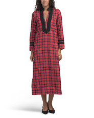 Long Sleeve Plaid Caftan Dress | Casual Dresses  | Marshalls | Marshalls