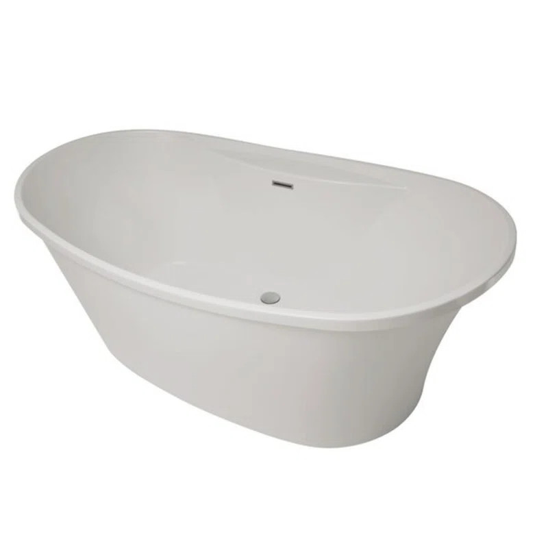 Breanne 66'' x 36'' Freestanding Soaking Acrylic Bathtub | Wayfair North America