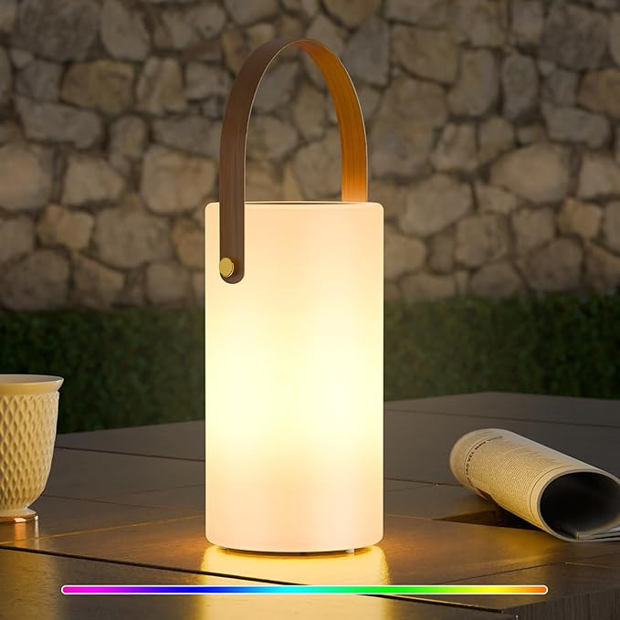 uuffoo Solar Table Lamp Outdoor Lantern 8 Colors | Amazon (US)