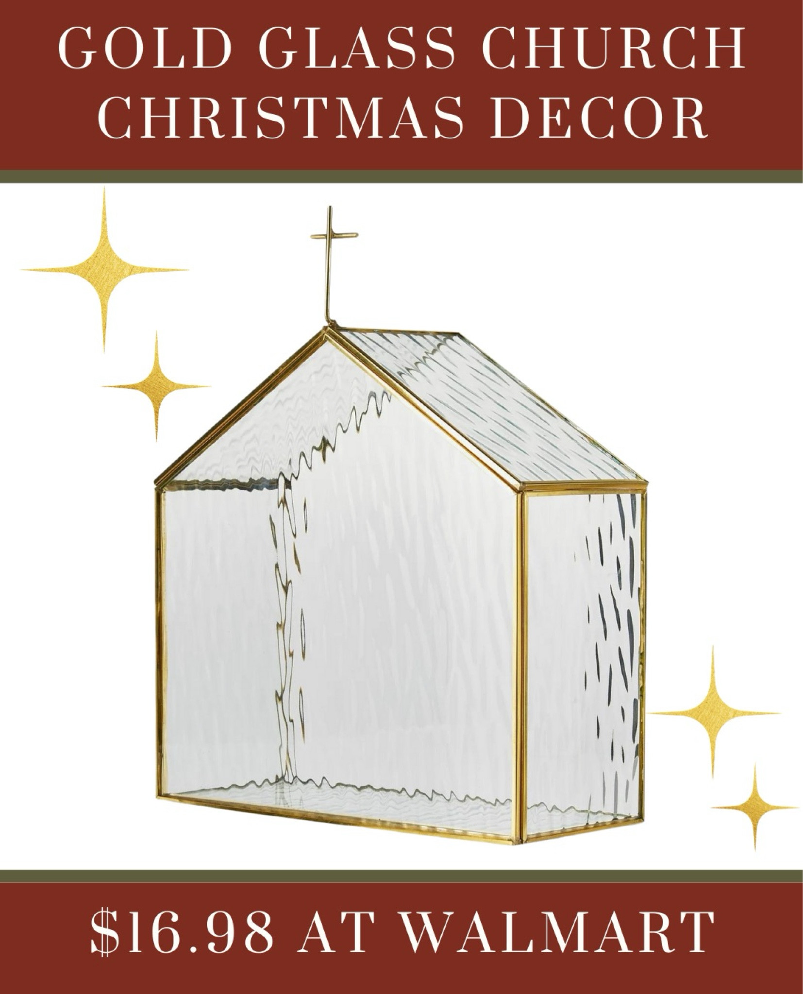 I got this glass church from Walmart the other day and I just know that we can use it for Christmas decor this year! Go ahead and get yours and stay tuned for how we are going to use it! 

#LTKFindsUnder50 #LTKHome #LTKSeasonal