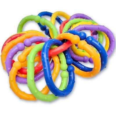 Lulyboo Travel Accessory Link Baby Rings Toy - Rainbow Colors: Compatible With Most Strollers | Target