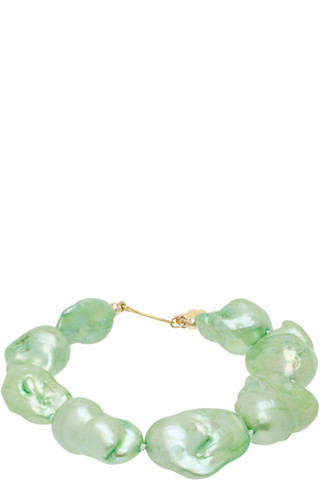 Green Host Baroque Pearl Bracelet | SSENSE