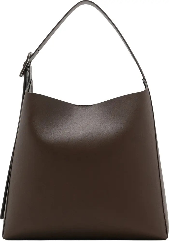 Buckle Faux Leather Shopper Bag | Nordstrom