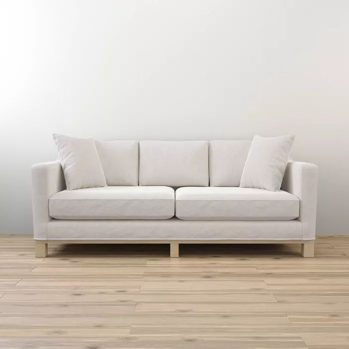 85" Kay Two Cushion Track Arm Sofa with Wood Base - Brookside Home | Target