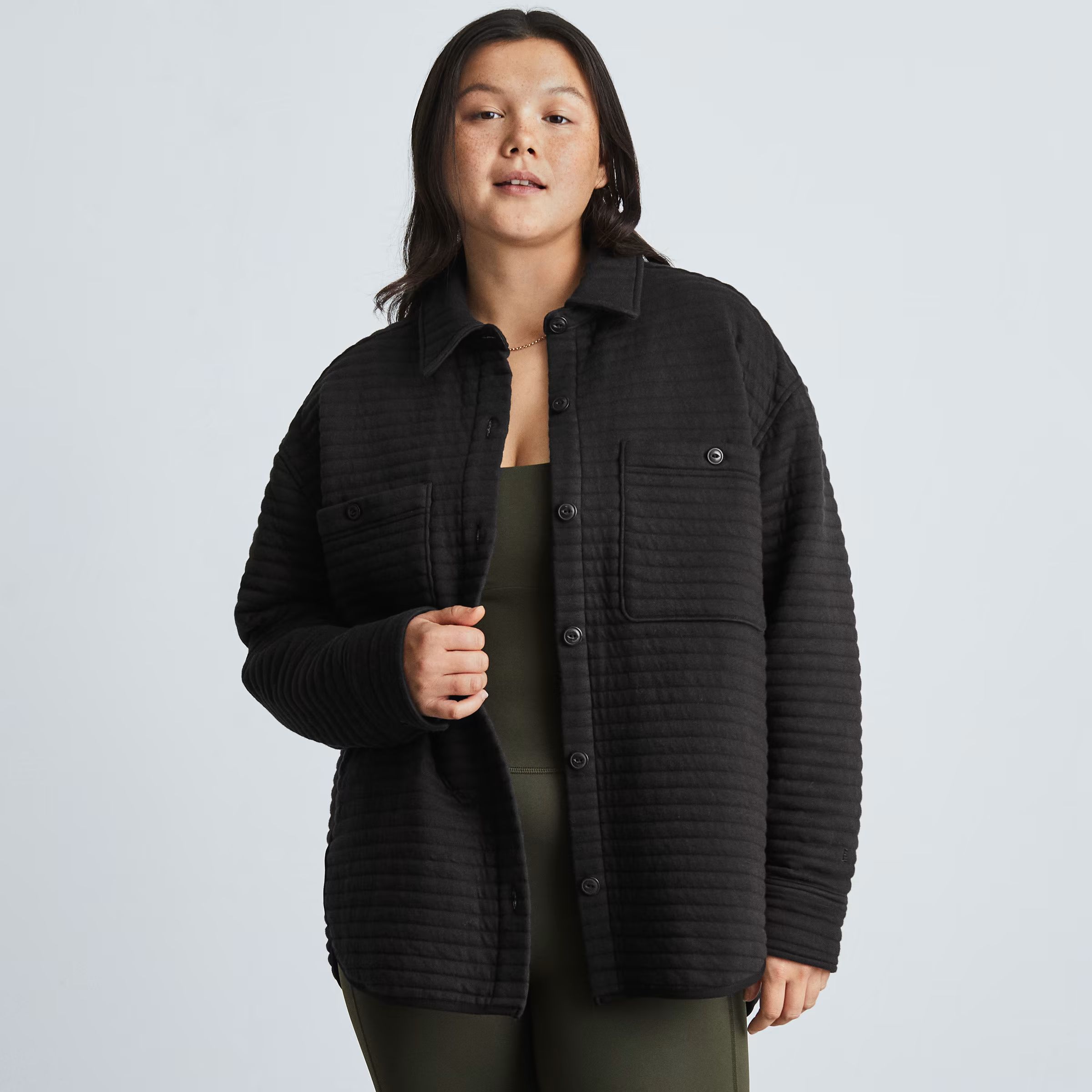 The Organic Cotton Quilted Shirt Jacket | Everlane