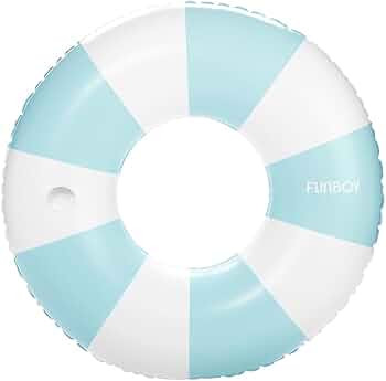 FUNBOY Giant Vintage Stripe Inflatable Tube Pool Float with Cup Holder 48" Large Pool Float for A... | Amazon (US)