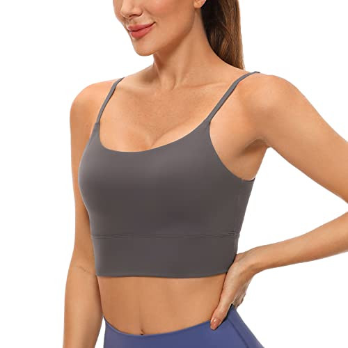 CRZ YOGA Adjustable Longline Sports Bra for Women - V Back Wireless Workout Padded Yoga Camisole ... | Amazon (US)