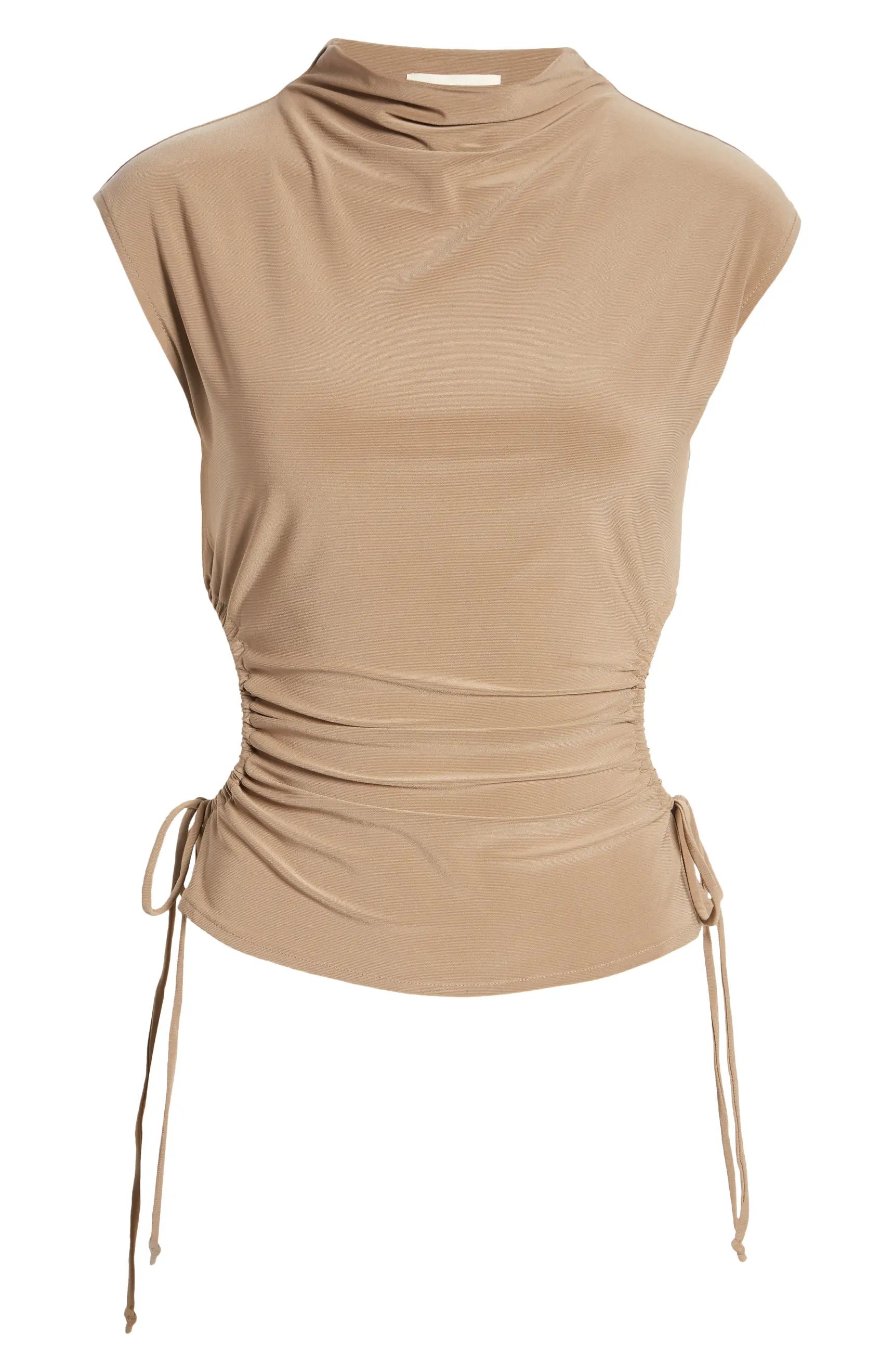 Open Edit Ruched Cutout Mock Neck Top | Nordstromrack | Nordstrom Rack