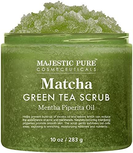 Matcha Green Tea Body Scrub for All Natural Skin Care - Exfoliating Multi Purpose Body and Facial Sc | Amazon (US)