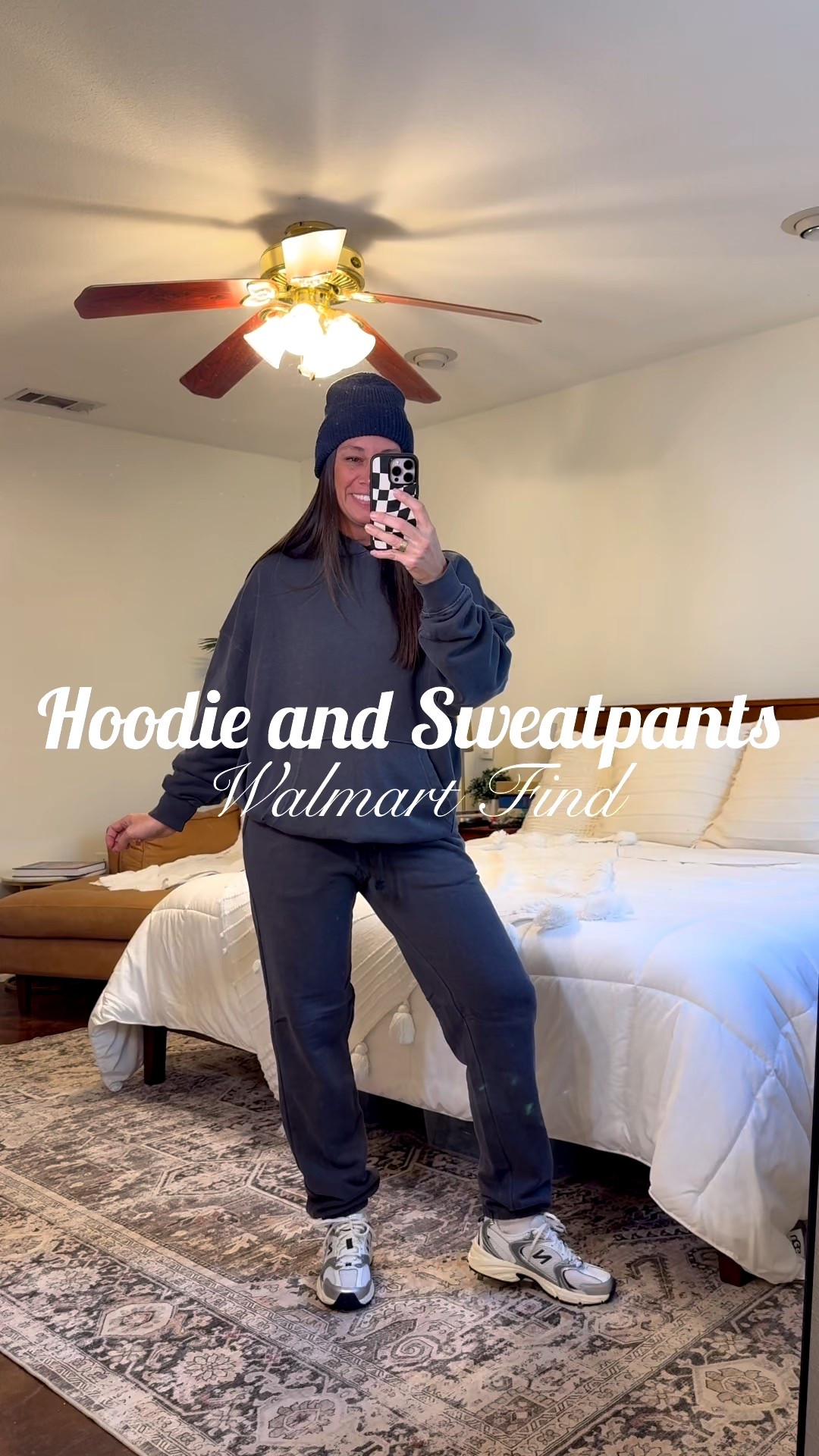 This outfit from Walmart is the perfect OOTD loungewear, school drop off, or just to stay warm and comfortable in. 

I love all the color options especially the washed looking ones. They have green, blue, burgundy/crimson, cream, grey, and black or charcoal. Wide leg or jogger style. 

📏I sized one size up to a medium from my true size in the top for that oversized boxy fit, and a true to size small in the bottom and they fit great! 

Weight 130lbs, and Height 5’5”. 

#LTKmomlife #LTKootd #LTKFindsUnder50