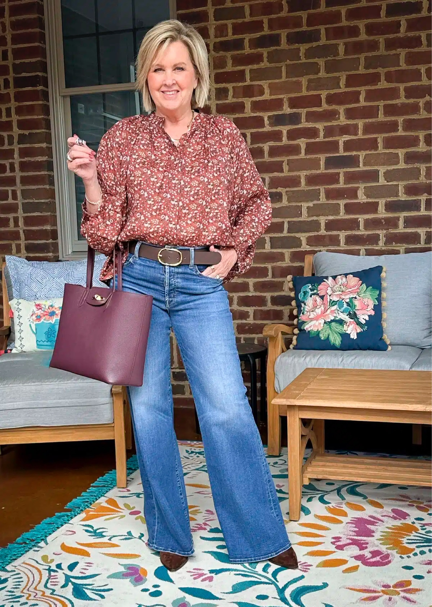 Floral blouse size medium | jeans size 29 | office outfits | Fall outfit idea 

#LTKWorkwear #LTKShoeCrush #LTKStyleTip