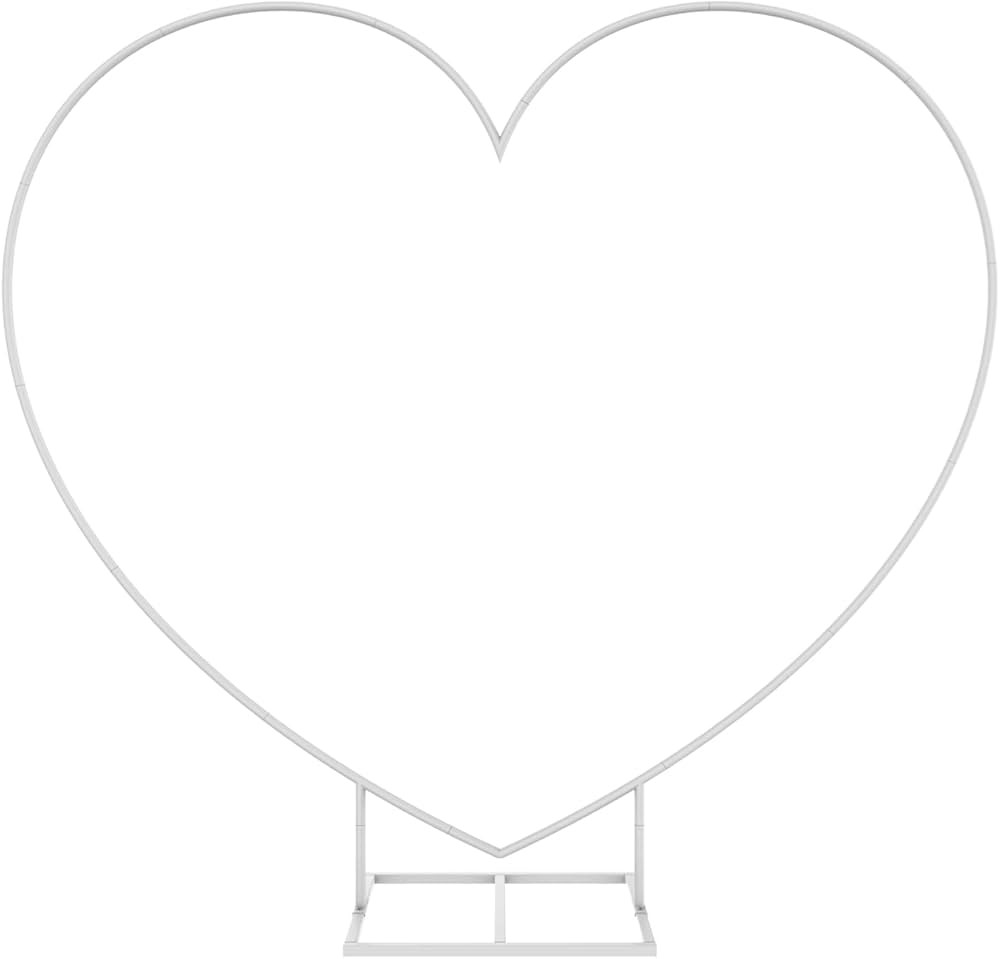 LANGXUN Large Size Metal Balloon Arch Kit, Wedding Heart Arch Stand, Love Balloon Column Arch Fra... | Amazon (US)