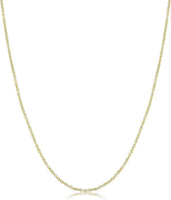 KoolJewelry 14k Yellow Gold Filled 1mm 1.3mm 1.5mm 2.1mm Cable Chain Necklace | Amazon (US)