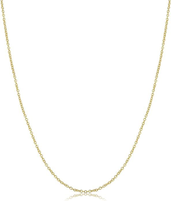 KoolJewelry 14k Yellow Gold Filled 1mm 1.3mm 1.5mm 2.1mm Cable Chain Necklace | Amazon (US)