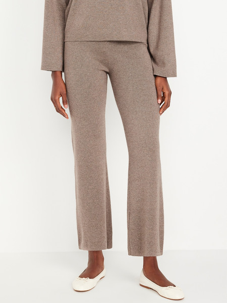 High-Waisted Crop Kick Flare Sweater Pants | Old Navy (US)