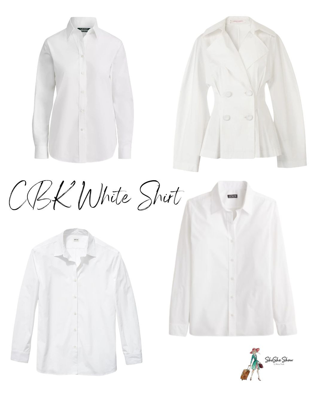  These are a few of my favorite white shirts. The white classic long sleeve button front shirt. Get it in a stretch fabric and no iron. 
 CBK inspiration 
 

#LTKOver40 #LTKWorkwear #LTKgrwm