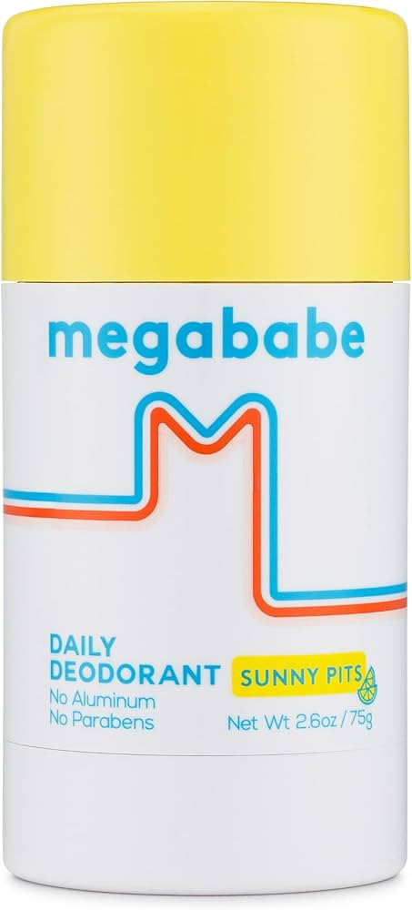 Megababe Daily Deodorant - Sunny Pits | Aluminum-Free, Clear & Clean | 2.6 oz | Amazon (US)