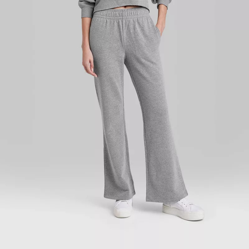 Women's High-Rise Wide Leg French Terry Sweatpants - Wild Fable™ | Target