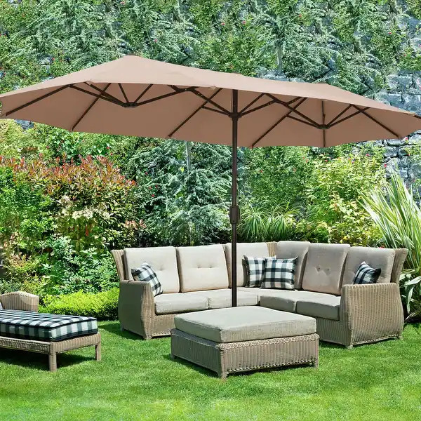 Ainfox 13Ft Large Outdoor Patio Umbrella with Crank | Bed Bath & Beyond
