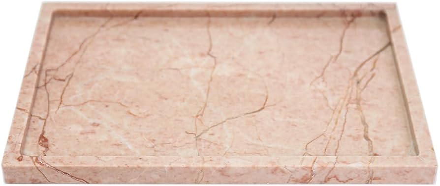 Real Luxurious Natural Marble Vanity Tray Genuine Marble Storage Tray for Home Decor Stone Tray f... | Amazon (US)