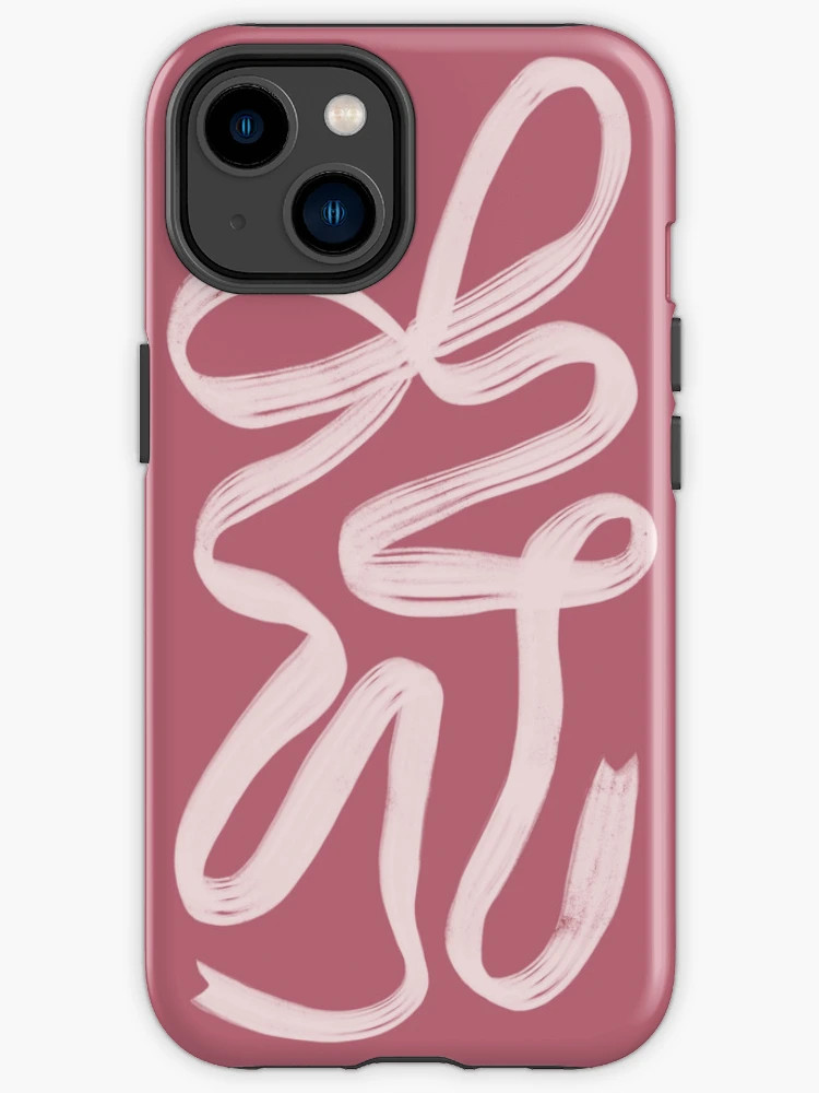 Coquette Bow Case Dusty Pink Ribbon Lace iPhone Case | Redbubble (US)