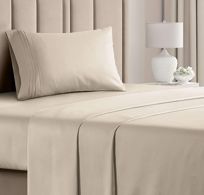 Twin XL Sheet Set - 3 Piece - College Dorm Room Bed Sheets - Hotel Luxury Bed Sheets - Extra Soft... | Amazon (US)