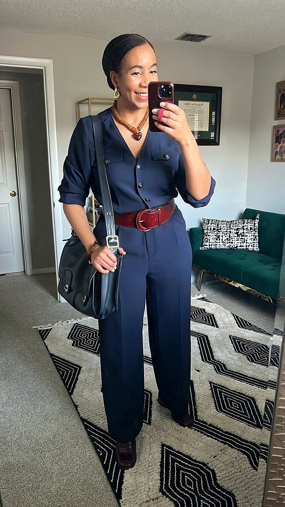 Outfits Lately - Office Workwear

Easy & simple office outfit. My jumpsuit is no longer available, but I linked a few similar yet affordable options for you.

Navy Jumpsuit, size 8 (old)
Sezane Heart Necklace
JCrew Earrings 
Masha Belt, size 90 (old)
Dolce Vita Loafers in Cabernet (old)
Coach Messenger Bag (old)

workwear, office outfit, business casual, wide leg trousers, affordable workwear, winter wide leg pants, navy pants, winter outfit, work outfit, winter workwear

#LTKOver40 #LTKFindsUnder50 #LTKSeasonal #LTKWorkwear #LTKMidsize #LTKSaleAlert #LTKStyleTip
