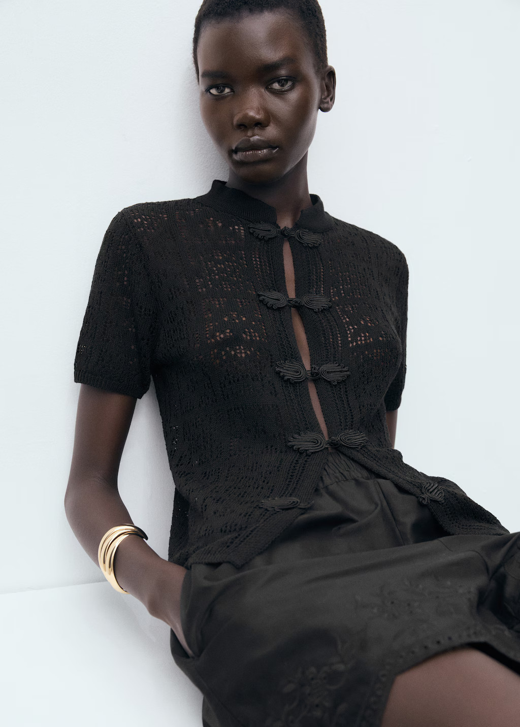 Crochet cardigan with toggle buttons | MANGO (UK)