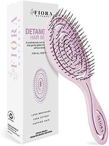 Amazon.com : Fiora Naturals Hair Detangling Brush -100% Bio-Friendly Detangler hair brush w/ Ultr... | Amazon (US)