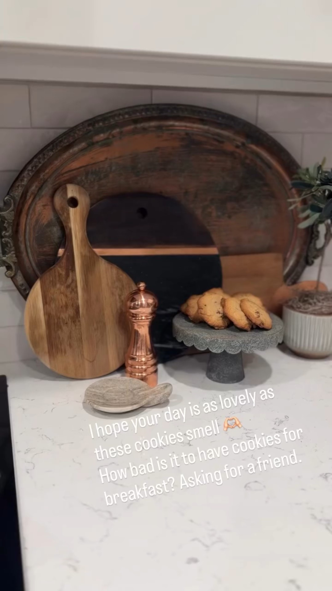 No matter what you have for breakfast today remember these two tips when styling your countertops:
1. Always do things in odd numbers
2. Make sure they are of varying sizes and textures 

I linked some similar items here ( depending on your budget) for you to choose from to layer your bar or kitchen counters 🫶🏻 Copper has an unmatched richness and works with gold and black beautifully!


#LTKFindsUnder50 #LTKWedding #LTKHome