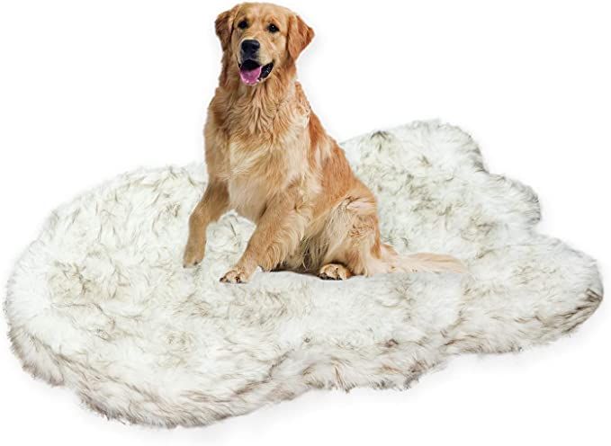 Laifug Luxury Faux Fur Dog Bed，5-inch Thick Grade Ultra Soft Orthopedic Memory Foam Dog Bed wit... | Amazon (US)