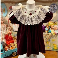 18-24 Months Burgundy Velvet Dress | Etsy (US)