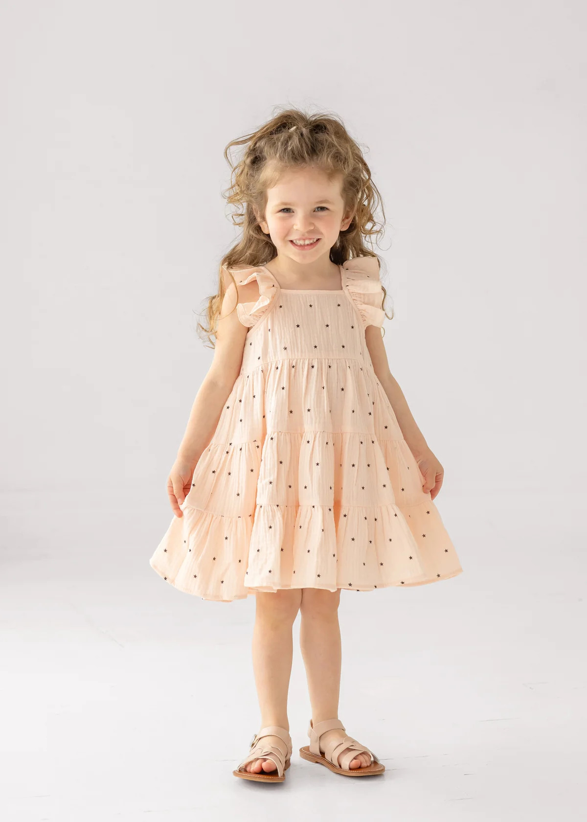 Stargirl Ruffled Sleeve Dress | Mabel and Honey