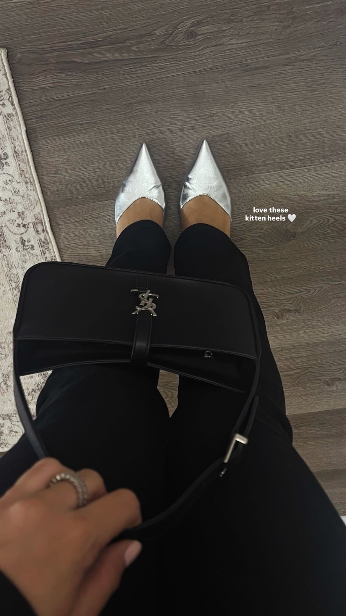 LOVE these silver kitten heel! so cute and comfortable for game day 🏒🩶

#LTKgrwm #LTKootd