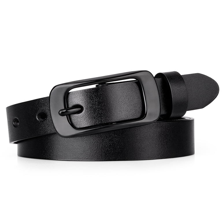 Maikun Womens Belts Leather Black Belts for Women Belt for Jeans Black Pin Belt Buckle | Walmart (US)