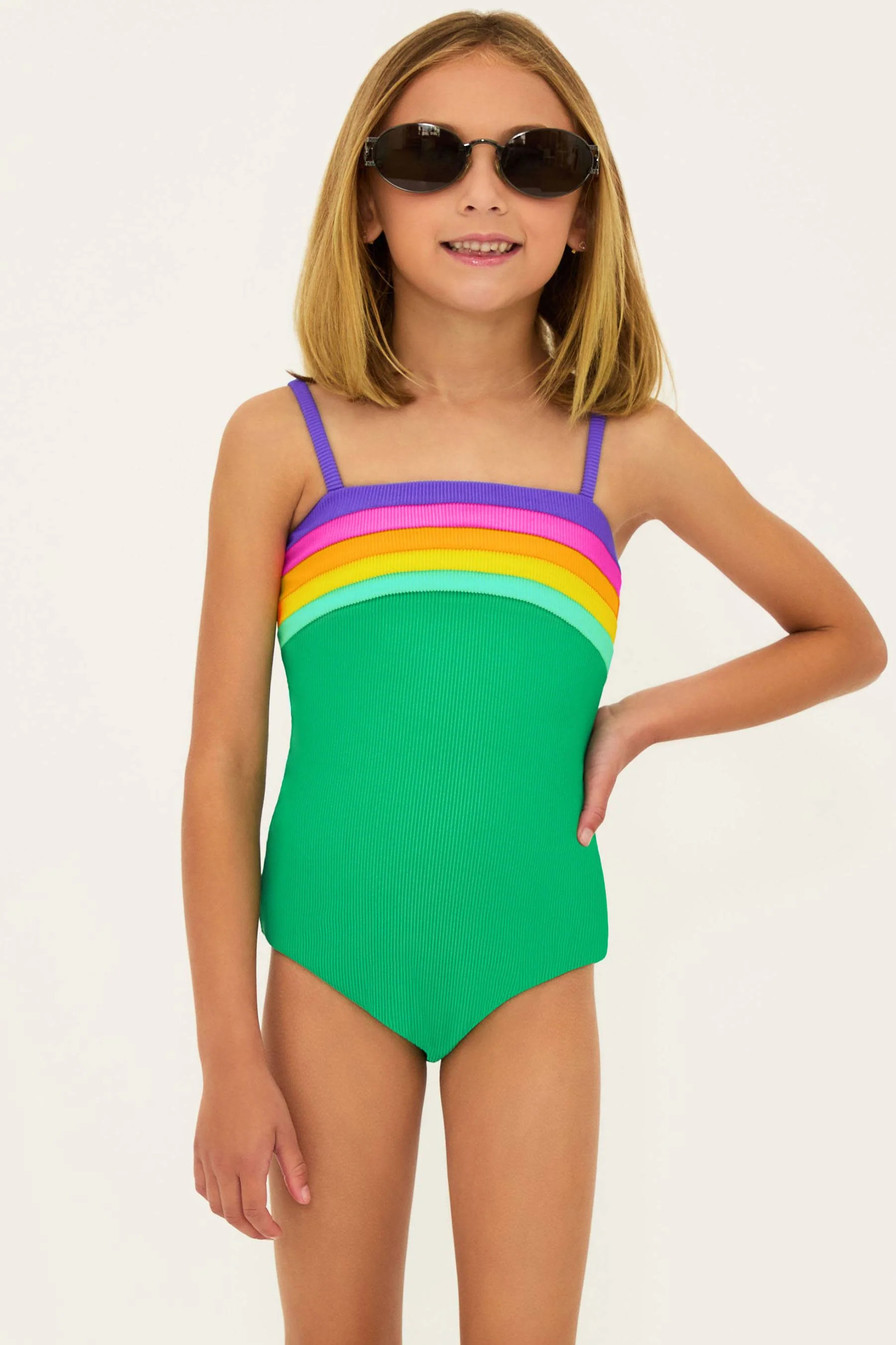 Little Jessa One Piece Technicolor Colorblock | Girls Swimsuits | Beach Riot | Beach Riot