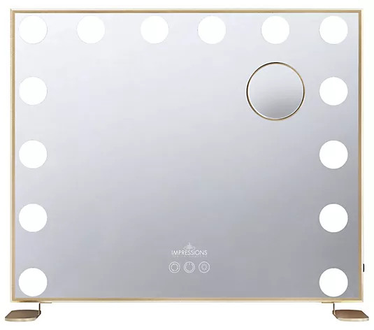 Impressions Hollywood Tri-Tone Plus Makeup Mirror - QVC.com | QVC