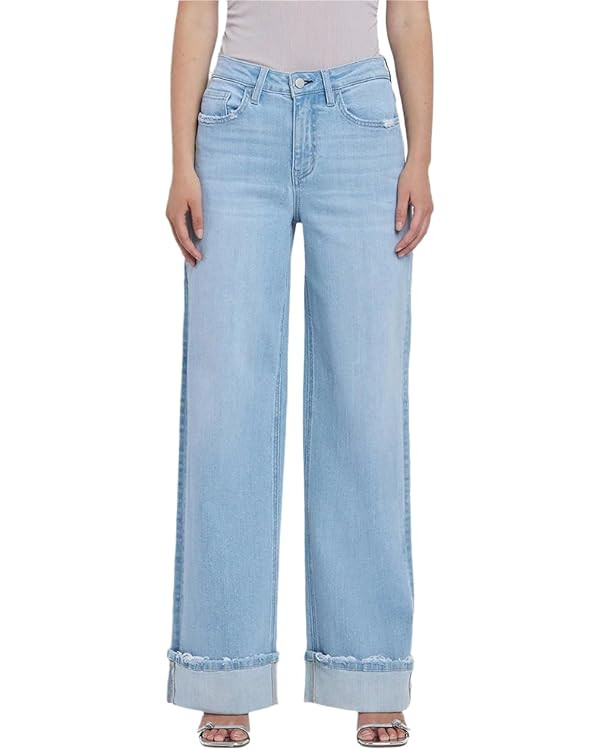 Flying Monkey - Super High Rise Cuffed Baggy Wide Jeans - F5796 | Amazon (US)