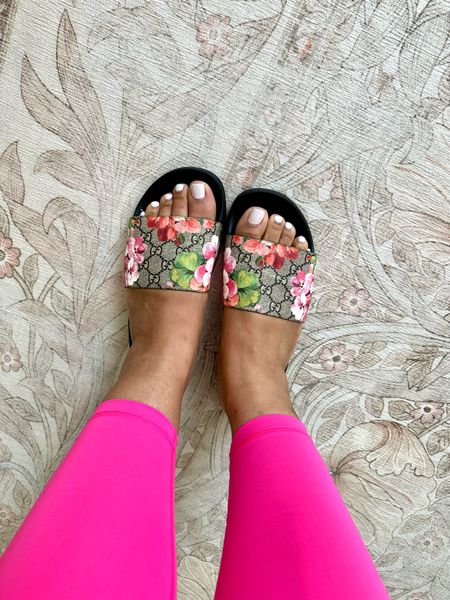 Definitely a splurge but I loveee these Gucci floral slides! I got them in a size 42 as a size 11, they definitely run slightly small so size up if you want a good fit! They are surprisingly comfortable + I love wearing with casual outfits! 💐💕

#LTKshoecrush #LTKSeasonal #LTKmidsize