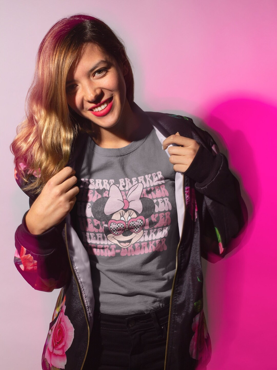 Heartbreaker Minnie Mouse Valentine's Day Unisex Ultra Cotton Tee | Etsy (US)