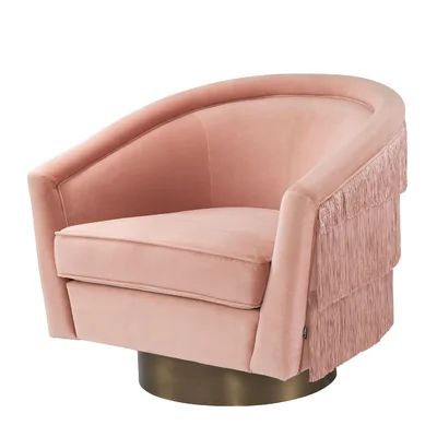 Le Vante Swivel Barrel Chair OROA Fabric: Pink | Wayfair North America