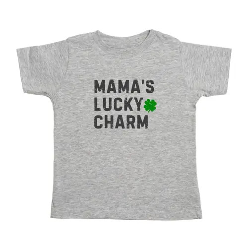 Sweet Wink Mama's Lucky Charm St. Patrick's Day Short Sleeve T-Shirt in Grey at Nordstrom, Size 7 | Nordstrom