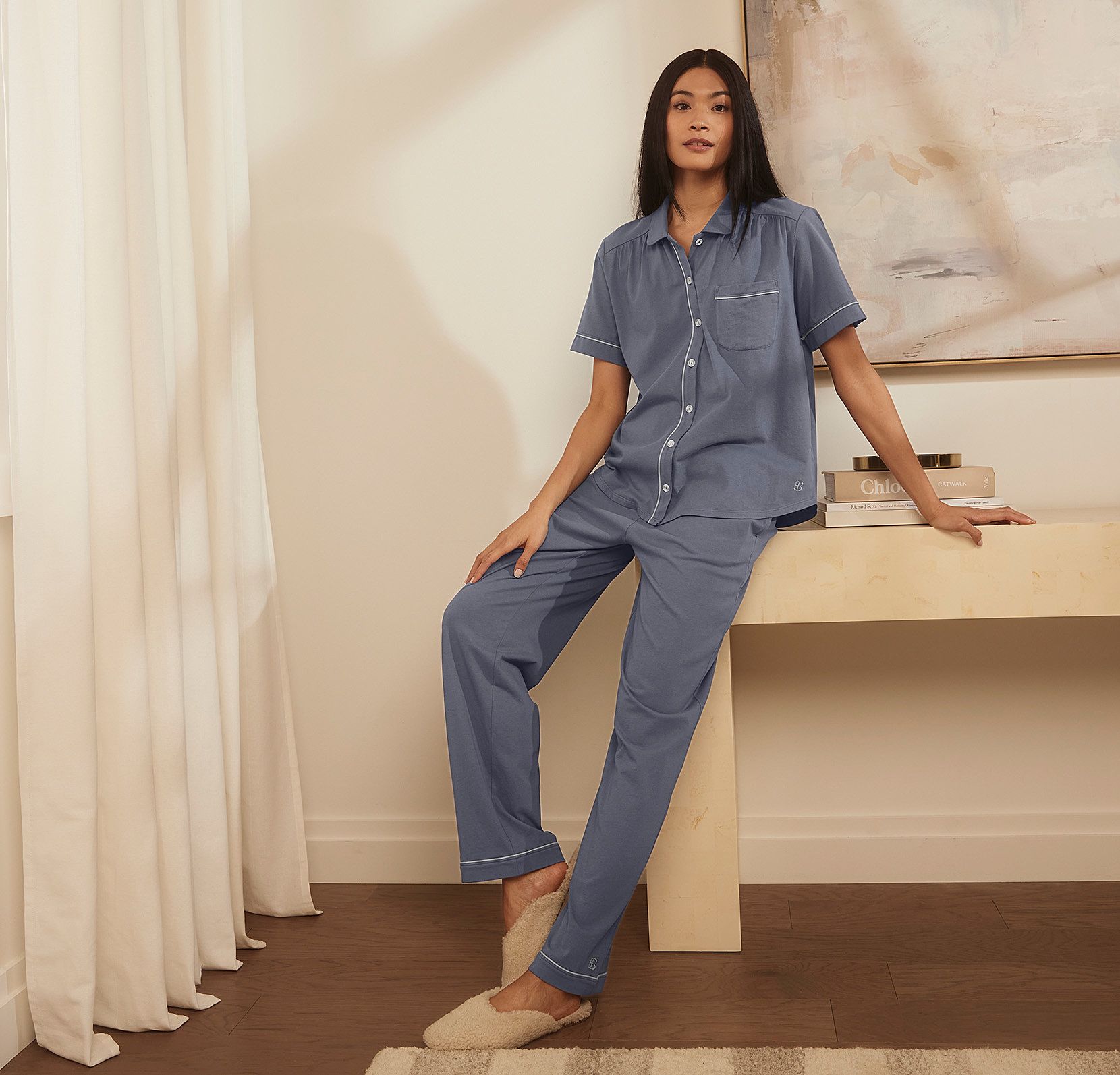 Soft Knit Short Sleeve & Pants Pajama Set | Boll & Branch