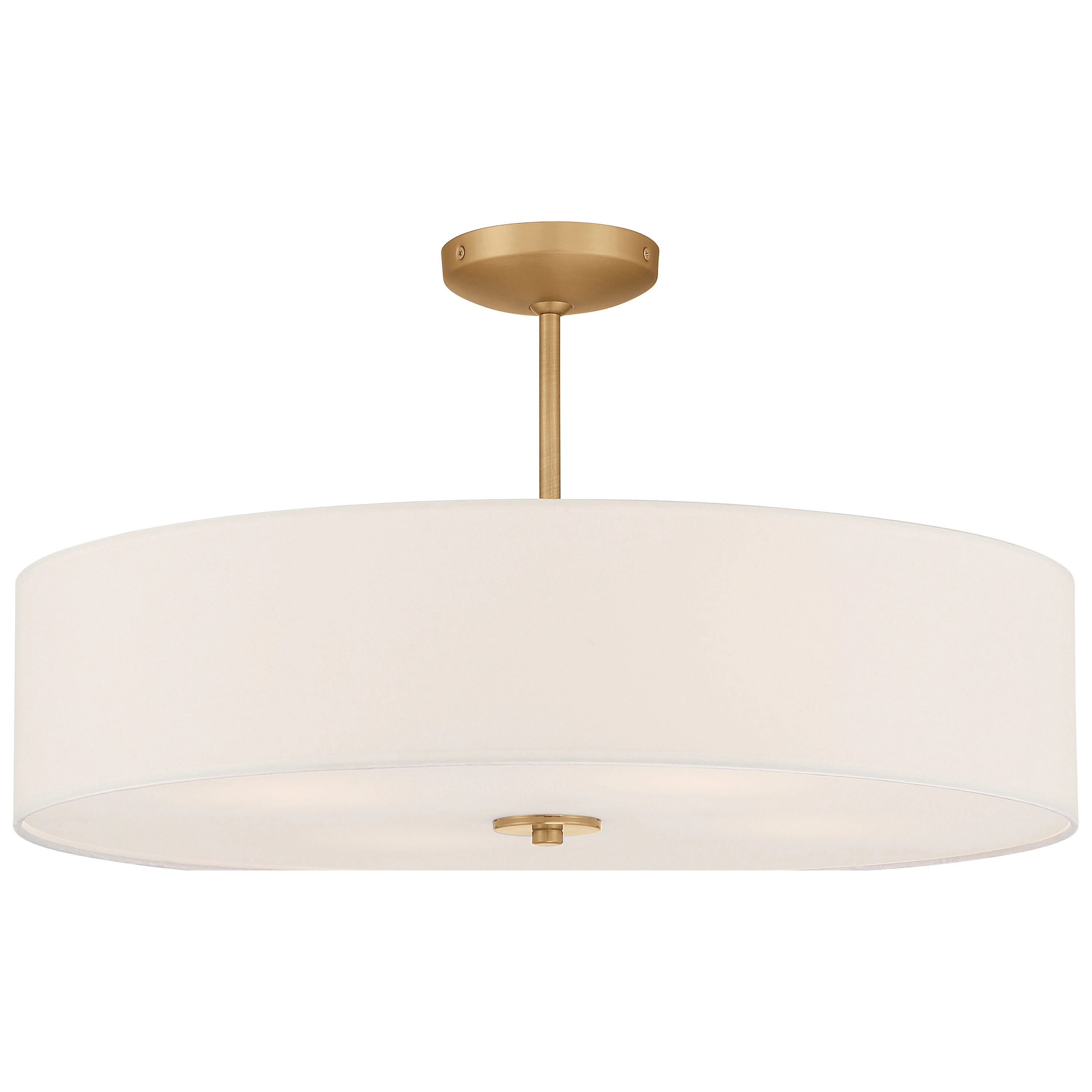 Access Lighting Mid Town 4 -Light Antique Brushed Brass Transitional Fabric Drum Large Hanging Pendant Light | 64066LEDDLP-ABB/WH | Lowe's