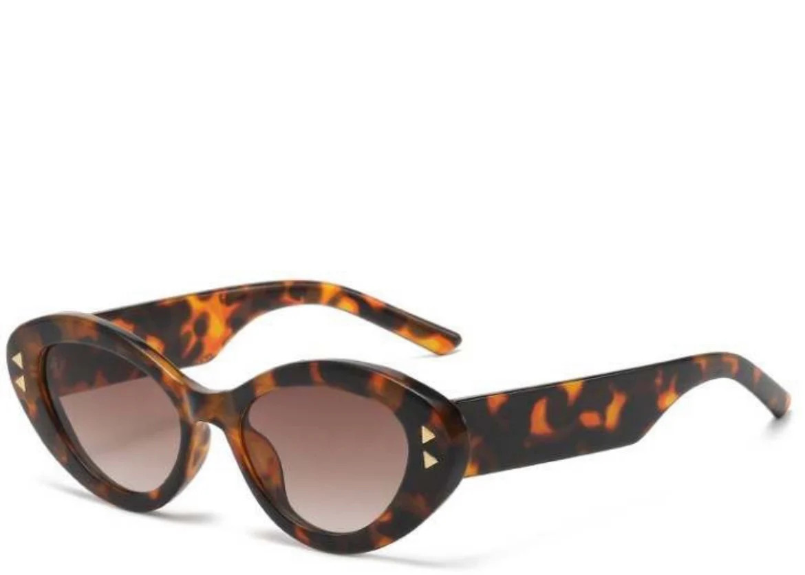 Jamaica Leopard Round Cat Eye Sunglasses | Jewel Boutique
