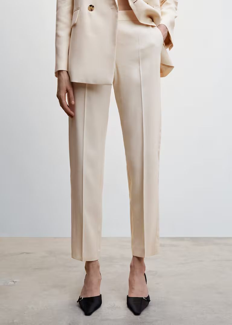 Double-breasted suit blazer -  Women | Mango United Kingdom | MANGO (UK)