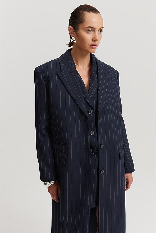Longline Wool Suit Coat | Country Road