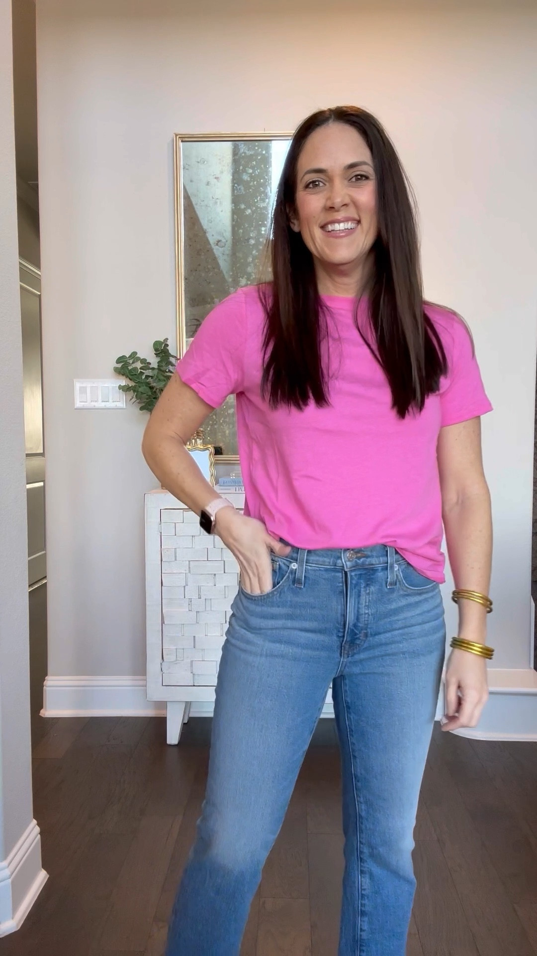 Get ready with me! New $6 tissue tee. True to size 
Pink sneaker crush - tts 
Crop denim 


#LTKSeasonal #LTKstyletip #LTKshoecrush